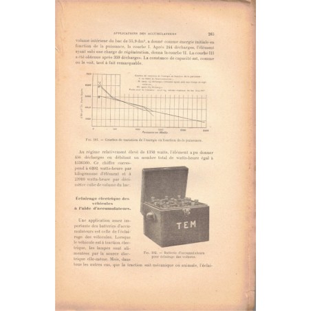 Etude résumée des accumulateurs électriques, Jumau, 1949 - techniques électricité