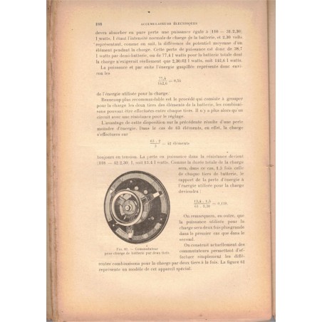 Etude résumée des accumulateurs électriques, Jumau, 1949 - techniques électricité