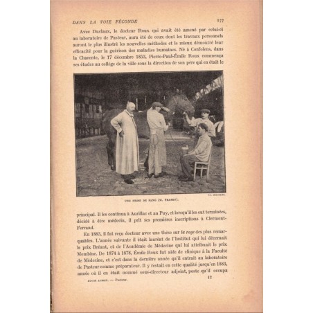Pasteur, sa vie, son oeuvre, Louis Lumet, 1923 - biographies scientifiques, sciences, médecine