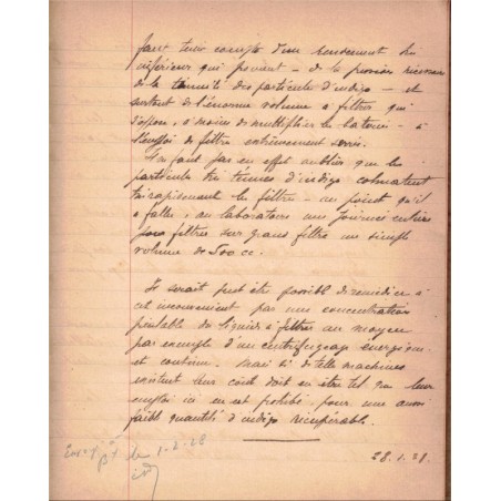 Rare manuscrit Industrie textile à Pondichéry, notes de teinture à l'indigo 1928 Valot - Empire colonial, Indes, techniques