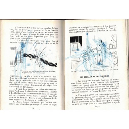 L'électricité, cours supérieur école primaire, Falcoz-Vigne et Desrois, 1950 - manuels enseignement technique