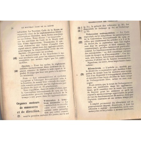 Le nouveau code de la route 1928 - droit transport automobile à Paris