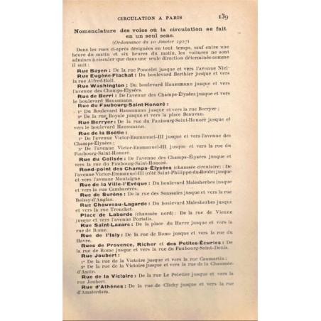 Le nouveau code de la route 1928 - droit transport automobile à Paris