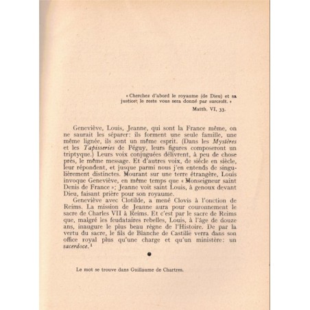 Symbole de la France, Georges Cattaui,  St Louis et l'ordre temporel chrétien, 1944 - France chrétienne, monarchie, religion