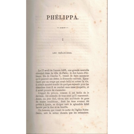 Phélippa, souvenirs du règne de Charles VI, Geunot, 1878 - rois XVe siècle, roi fou, roman historique