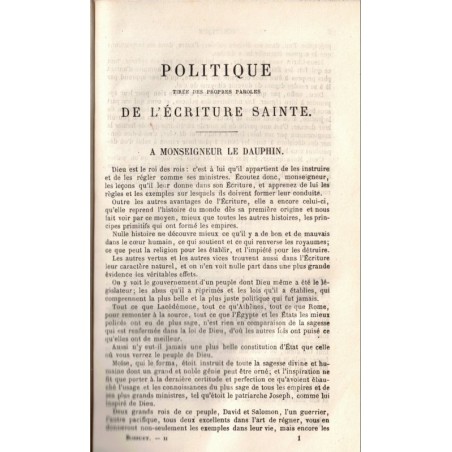 Œuvres choisies de Bossuet, t2, 1868 - XVIIe siècle, philosophie religieuse, catholiques, protestants