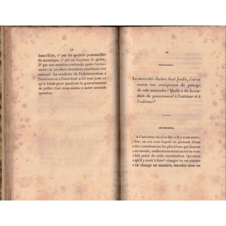 De la nouvelle proposition relative au bannissement de Charles X et de sa famille, Chateaubriand, 1831 - début XIXe siècle