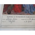 Diplôme de Première Communion, 1944, Benfeld, Erstkommunion - image pieuse,