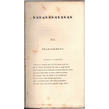 Un mois terrible août-septembre 1870, 1875 - siège de Strasbourg, guerre franco-prussienne, alsatiques, poésie