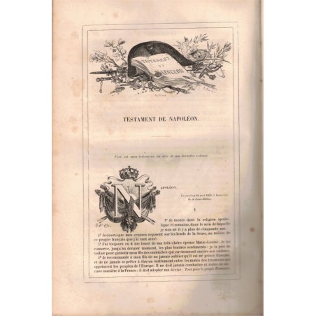 Mémorial de Sainte-Hélène, 2 tomes, De las Cases, 1842 - mémoires de Napoléon Bonaparte en exil, Ier Empire