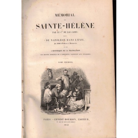 Mémorial de Sainte-Hélène, 2 tomes, De las Cases, 1842 - mémoires de Napoléon Bonaparte en exil, Ier Empire