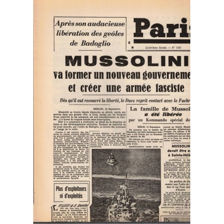 1943-1945, à la Une, la fin des dictatures, 1980 - journaux anciens, 2e guerre mondiale