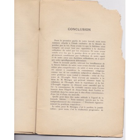 Le fidéisme, la notion intégrale du Salut et l'essence de l'Evangile, 1914, Delcourt