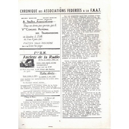 La liaison des Transmissions, mars 1961, revue Armée 8e Génie - amicales militaires, radio
