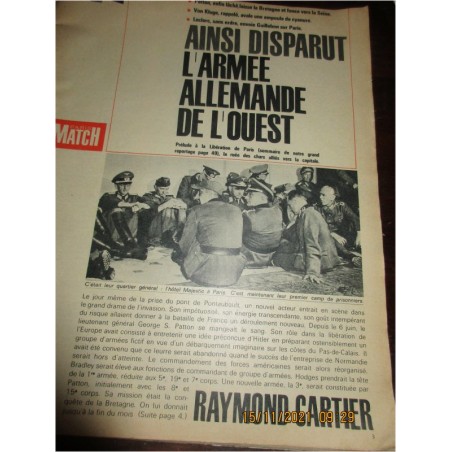 Paris-Match, numéro historique Août 1944 La libération de Paris, n°793 20 juin 1964 - 2e guerre mondiale, anciennes revues