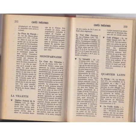 Paris pas cher, édition 1975, Anne Paris et Alain Riou - guide restaurants, spectacles,
