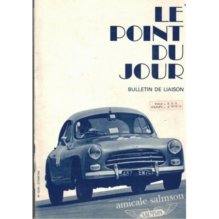 Moteurs Salmson, Le point du Jour N°111 mars 1993 - revues automobiles, mécanique