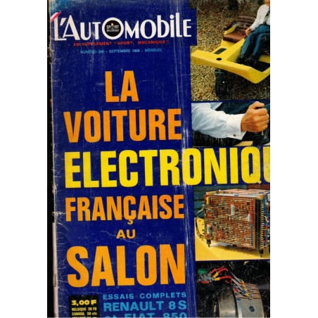 L'automobile sept. 1968 n°268 ET supplément Sport Mécanique  - revues automobiles, voitures 1966