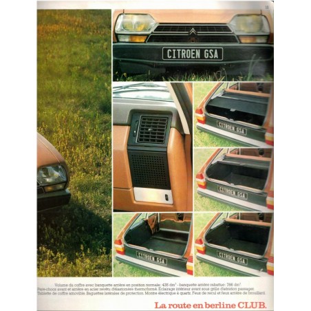 Citroën GSA année modèle 1980 - revues automobiles, publicité voitures