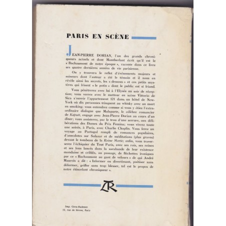 Paris en scène, 1956, Dorian, la vie parisienne