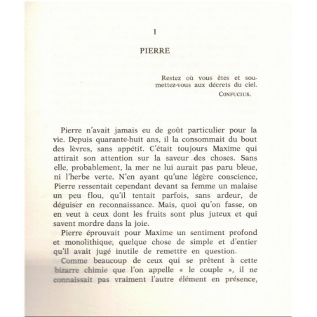 Maxime ou la déchirure, Flora Groult, 1972 - romans français