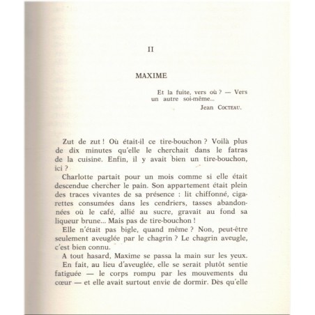 Maxime ou la déchirure, Flora Groult, 1972 - romans français