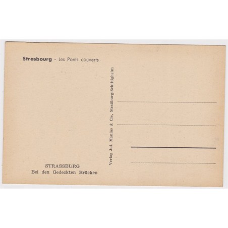 Carte postale les Ponts Couverts, Bei den Gedeckten Brücken, Strasbourg, 1920 - Petite France, Alsace, Strasbourg, Bas-Rhin,