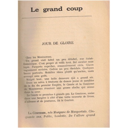 Le grand coup, Gyp, 1928 - romans français - société 1900, théâtre vaudeville,