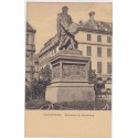 Carte postale ancienne, place Gutemberg, monument de Gutemberg, Strabourg - Alsace, Bas-Rhin, imprimeur,
