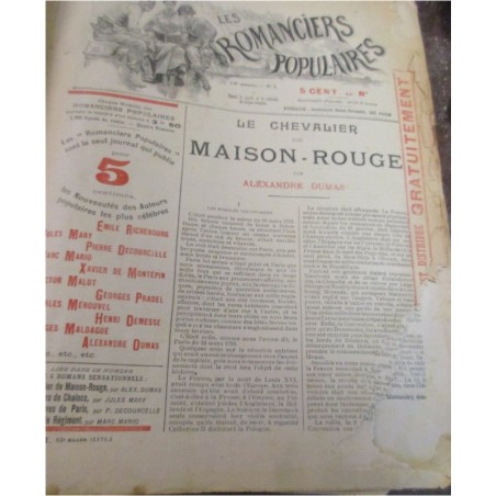 Les romanciers populaires 1906, 12e année, du N°1 à N°98 - journaux populaires, romans en feuilletons