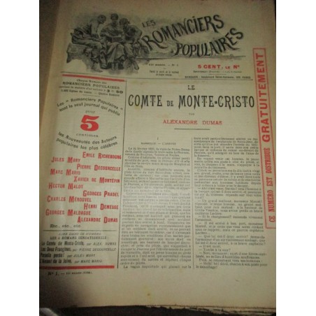 Les romanciers populaires 1905, 11e année N°1 à N°110 - romans populaires, romans en feuilletons