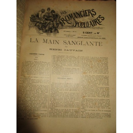 Les romanciers populaires 1907, 13e année, du N°1 à N°98 - journaux populaires, romans en feuilletons