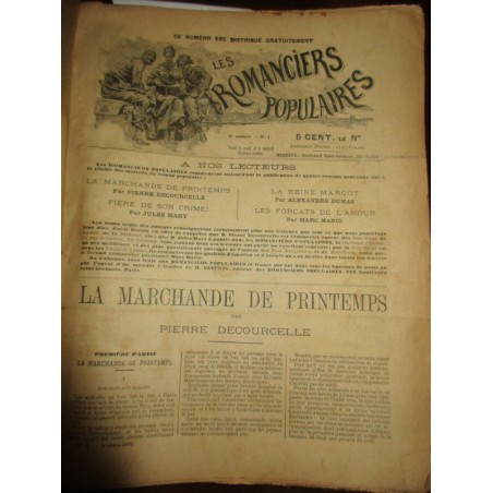 Les romanciers populaires 1909, 9e année N°1 à N°100 - journaux populaires, romans en feuilletons