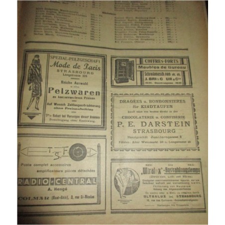 Après la Journée, 1931 Nach Feirabend, Illustrierte Beilage, 13e an. journaux populaires, alsatiques publicités alsaciennes