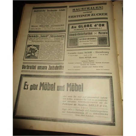Après la Journée, 1931 Nach Feirabend, Illustrierte Beilage, 13e an. journaux populaires, alsatiques publicités alsaciennes