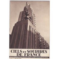 Villeurbanne, la nouvelle cité en 1935, Ciels et sourires de France, juillet 1935, Laboratoires pharmaceutiques Fluxine, Rhône