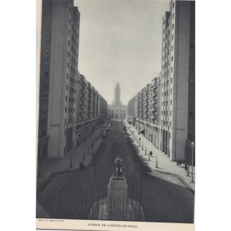 Villeurbanne, la nouvelle cité en 1935, Ciels et sourires de France, juillet 1935, Laboratoires pharmaceutiques Fluxine, Rhône