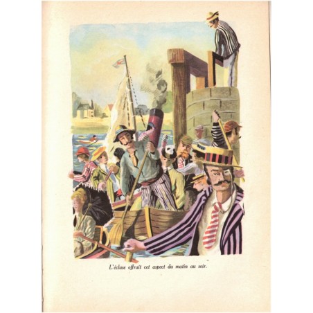 Trois hommes dans un bateau, Jerome K. Jerome, 1957 - collection Rouge et Or Souveraine, roman amitié, Jeunesse humour anglais