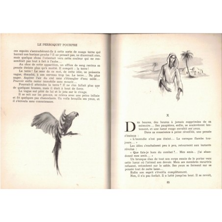 Le perroquet pourpre, Marie Moreau-Bellecroix, 1955 - Collection Idéal Bibliothèque , aventures Jeunesse pirates et corsaires