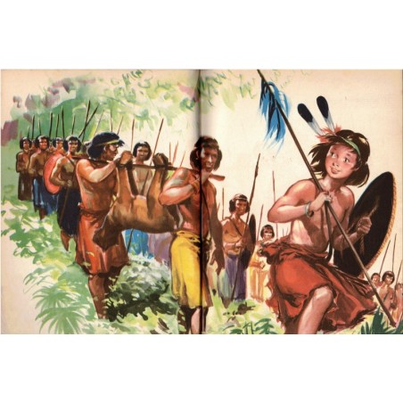 Le Jivaro blanc, Denise Bernard, 1954 -  Indiens Pérou, Amérique du Sud, Collection Idéal Bibliothèque , aventures Jeunesse