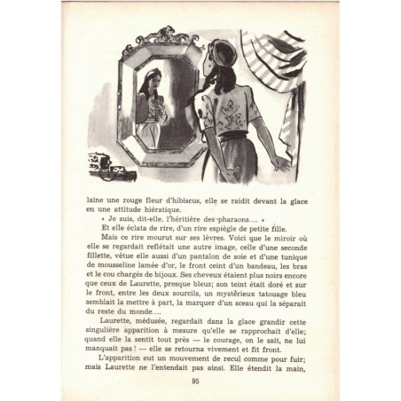 Laurette et la fille des pharaons, Diélette, 1956 - romans historiques jeunesse, collection Idéal Bibliothèque