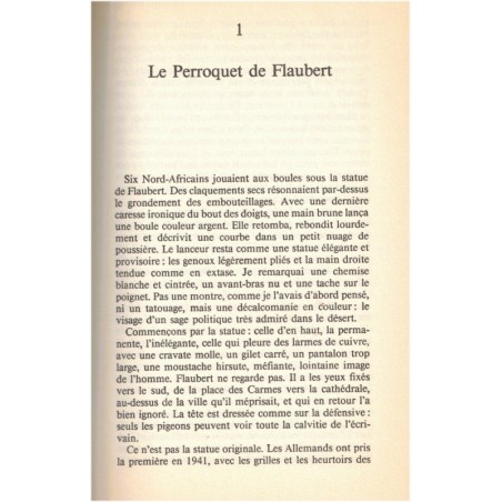 Le perroquet de Flaubert, Julian Barnes, 1986 - romans anglais, écrivains anglais