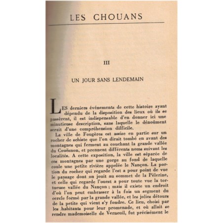 Les chouans, 2 tomes, Honoré de Balzac, 1951 - littérature 19e siècle, romans d'amour, romans historiques