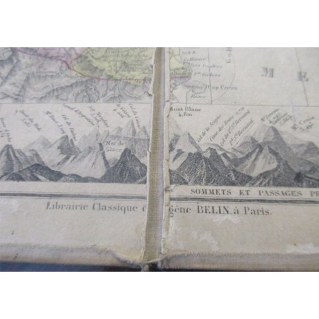 Carte physique et politique de la France, vers 1880, par M. Drioux et Ch. Leroy