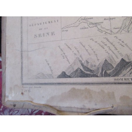 Carte physique et politique de la France, vers 1880, par M. Drioux et Ch. Leroy