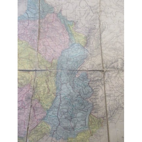 Carte physique et politique de la France, vers 1880, par M. Drioux et Ch. Leroy