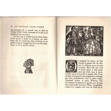 Les nouvelles leçons d'amour dans un parc, René Boylesve, 1926 - romans d'amour, roman libertin, livre moderne illustré