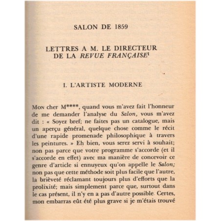 Ecrits sur l'Art, T2, Charles Baudelaire, 1971 - Art au 19e siècle, biographie peintres, artistes 19e siècle