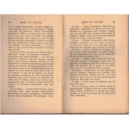 Mort et vivant, Charles Barzel, 1946 - roman d'amour, témoignage d'outre-tombe