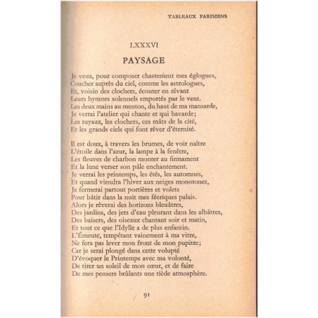 Les fleurs du mal, Charles Baudelaire, 1941 - poésie, poètes XIXe siècle
